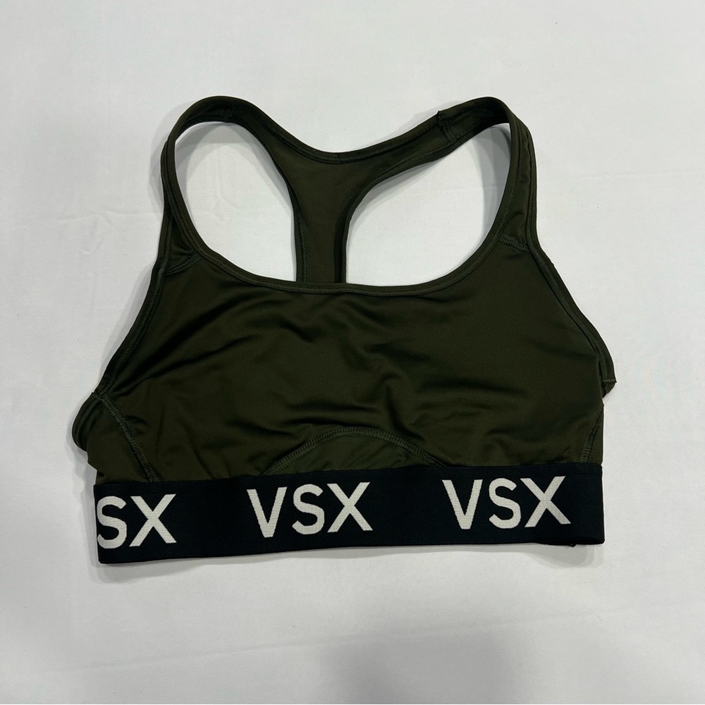 Victoria’s Secret VSX Sport Olive Green Racerback Sports Bra Size Small